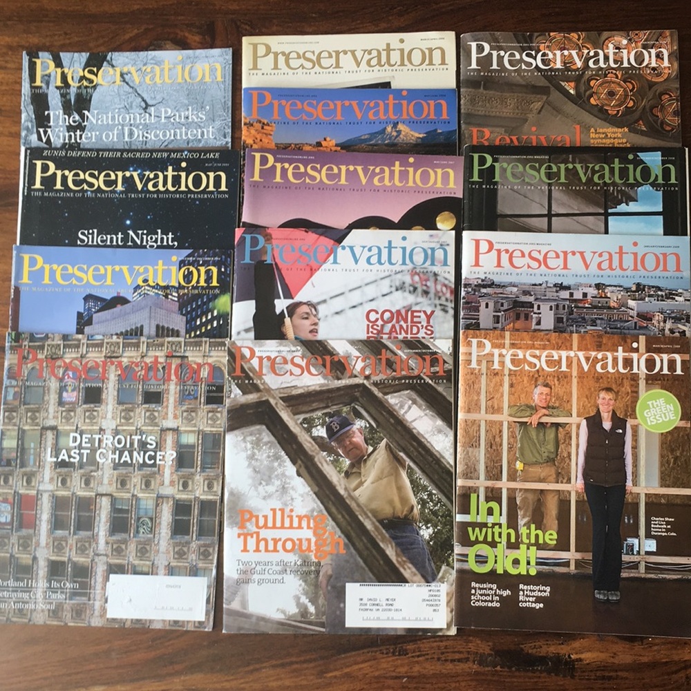 Lot of 13 Historic Preservation Magazine 2004 - 2009 Mags Journals
